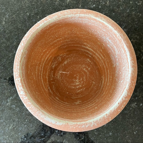 New Pottery Barn Ikat Tile Hand Painted Terracotta Planter, Small Pot Plant Pot - Picture 12 of 16